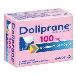 Doliprane poudre sachet solution buvable 100 mg