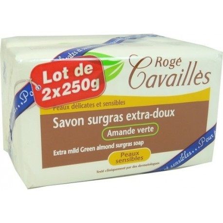 Rogé Cavaillès Savon Surgras Extra-doux Amande Verte Lot de 2x250g