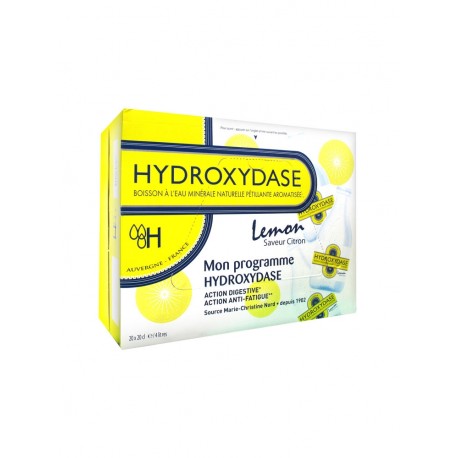 Hydroxydase Boisson à l'Eau Minérale Pétillante Saveur Citron 20 x 20 cl