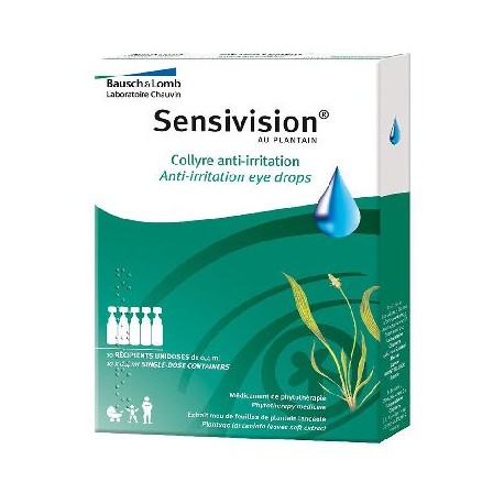 Sensivision au Plantain collyre anti-irritation 0.4 ml 10 unidoses