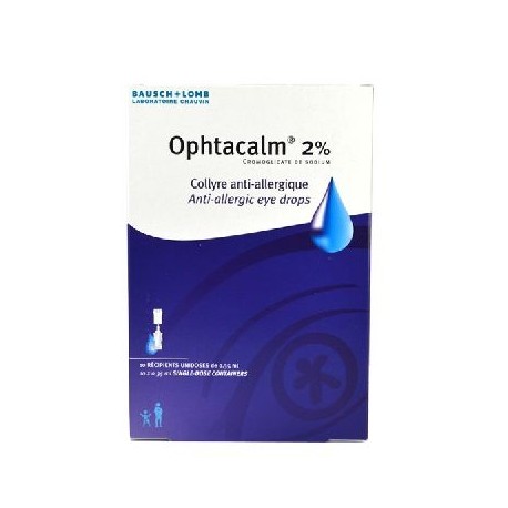 Ophtacalm 2 % collyre 10 récipients unidoses