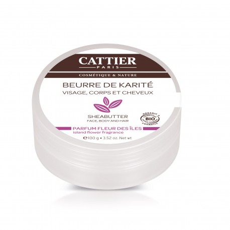 Cattier Beurre de Karité Parfum Fleur des Îles 100g