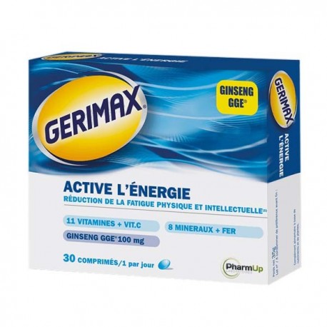 Gerimax active l'énergie complément alimentaire multivitaminés 30 comprimes