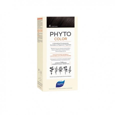 Phyto phytocolor coloration permanente 4 châtain 112ml