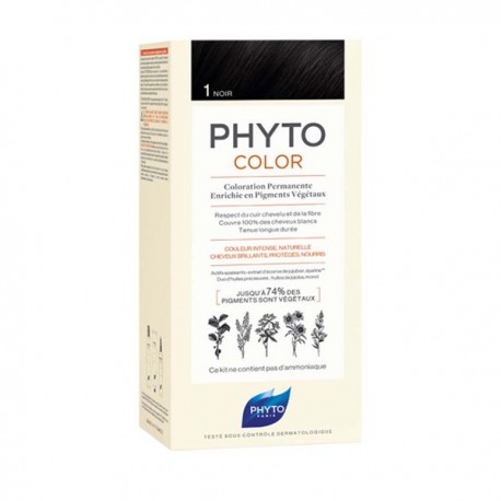 Phytocolor 1 noir coloration permanente 122ml