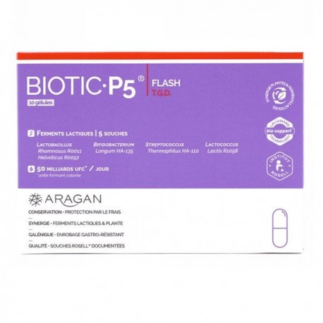 Aragan biotic p5 flash boîte de 10 gélules