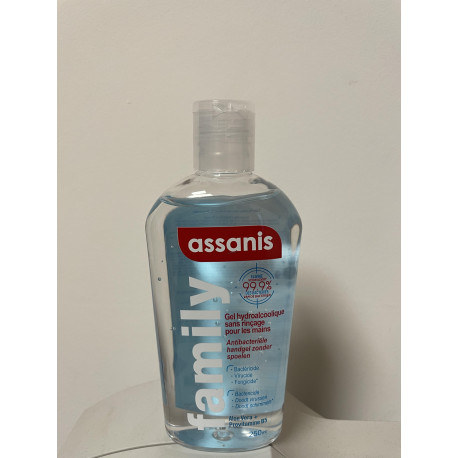 Assanis gel hydroalcoolique sans rinçage pour les mains 250ml