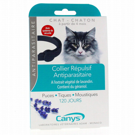 Asepta canys collier antiparasitaire insectifuge chat chaton