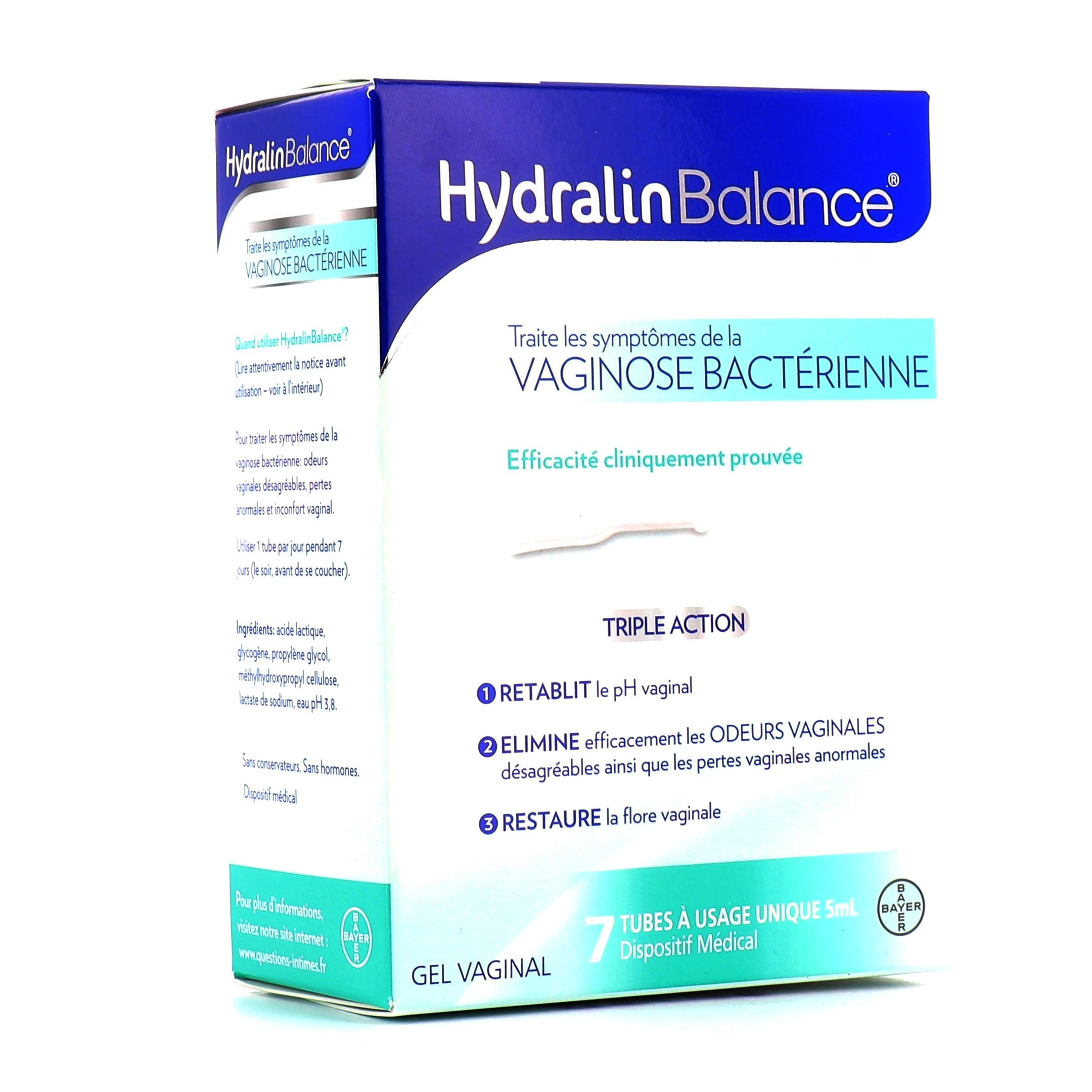 Hydralin Balance Gel Vaginal contre Vaginose bactérienne Triple