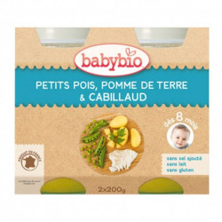 Babybio Petits pois, Pomme de terre & Cabillaud