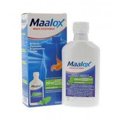 Maalox Maux d'estomac goût menthe solution buvable 250ml