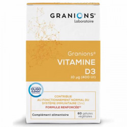 Granions vitamine D3 végétale 60 gélules 22g