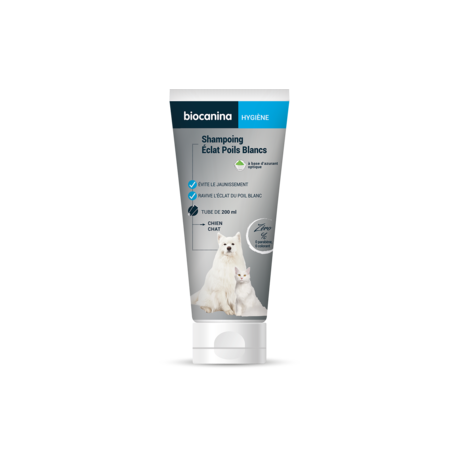 Biocanina shampoing éclat poils blancs 200ml