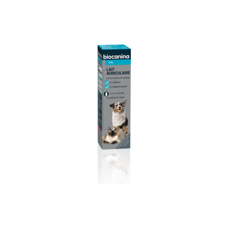Biocanina lait auriculaire hygiène des oreilles chiens et chats 90 ml