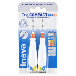 Inava Trio Compact 6 Brossettes Interdentaires - Taille 0,8 à 1,2 mm