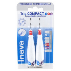 Inava Trio Compact 6 Brossettes Interdentaires - Taille 0,8/1,5/1,8 mm
