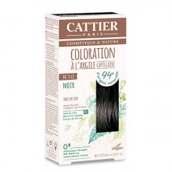 Cattier Kit Coloration Capillaire à l'Argile N°1 Noir