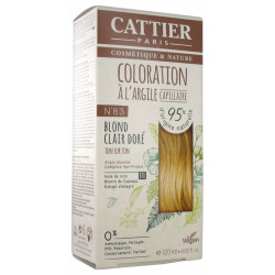 Cattier Kit Coloration Capillaire à l'Argile N°8.3 Blond Clair Doré