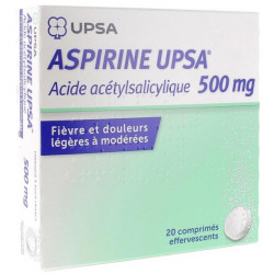 Aspirine 500 mg 20 comprimés effervescents