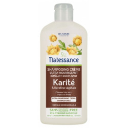 Natessance Shampoing Crème Karité et Kératine Végétale 250 ml