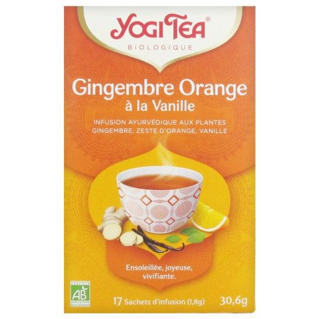 Yogi Tea Gingembre Orange à la Vanille 17 sachets