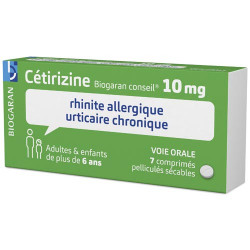Cétirizine Biogaran 10 mg 7 comprimés
