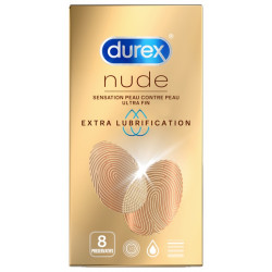 DUREX NUDE EXTRA LUBRIFIE X8