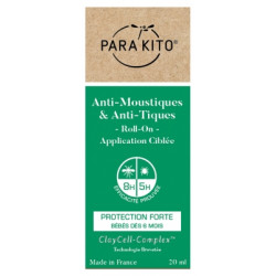 Parakito Anti-Moustiques & Anti-Tiques Roll-On Protection Forte 20 ml