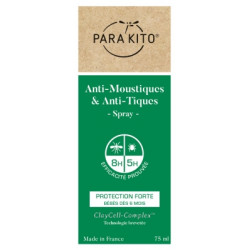 Parakito Anti-Moustiques & Anti-Tiques Spray Protection Forte 75 ml