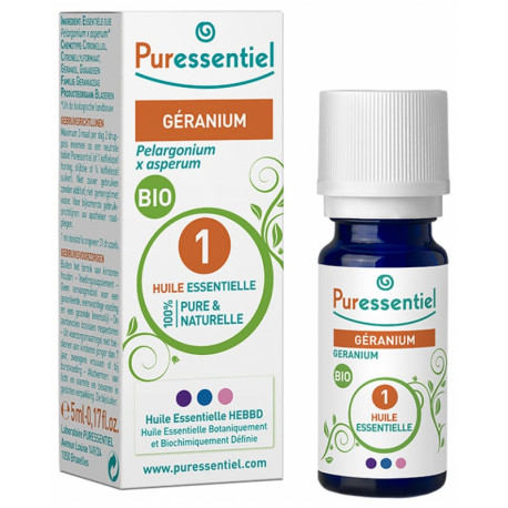 Puressentiel Huile Essentielle Géranium Bio 5 ml