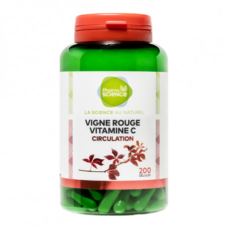 Pharmascience vigne rouge vitamine C 200 gélules