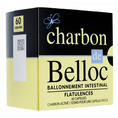 Charbon de Belloc 125mg 60 capsules