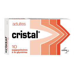 Cristal Adultes 10 suppositoires à la glycérine