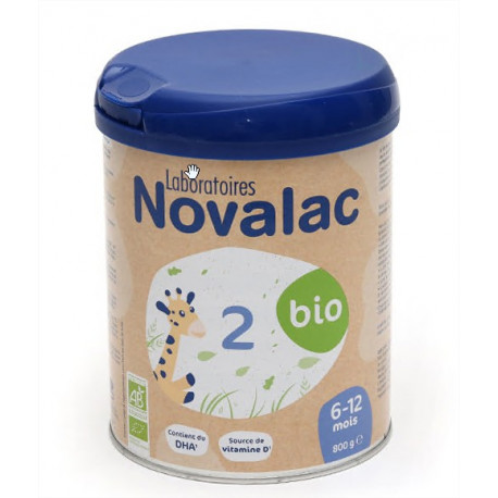 Novalac Bio Lait 2ème âge 6-12 Mois 800g