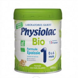 Physiolac Bio 1er âge 0 - 6 mois formule épaissie 800g