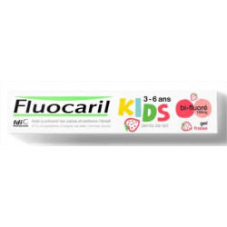 Fuocaril Dentifrice Kids 3 -6 ans Gel fraise bi-fluoré 50 mg
