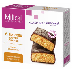 Milical hyperprotéiné chocolat/orange 6 barres