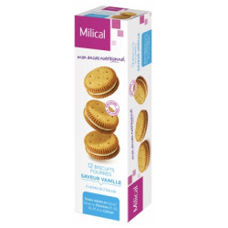 Milical 12 Biscuits Diététiques Fourrés - Vanille