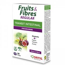 Ortis Fruits & Fibres Regular Transit intestinal 30 comprimés
