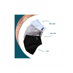 Masque tissus noir Haute protection FFP2 RD Adulte (Taille L) réutilisable