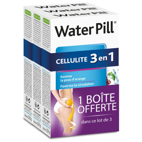 Water Pill Cellulite 3en1 Lot de 3 x 20 Comprimés