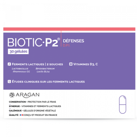 ARAGAN BIOTIC P2 DEFENSES 30GELULES X3