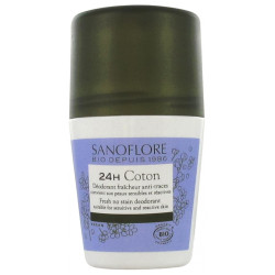Sanoflore 24H Coton Déodorant Roll-On Bio 50 ml