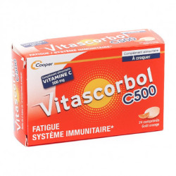 Vitascorbol 500 Vitamine C 24 Comprimés à Croquer