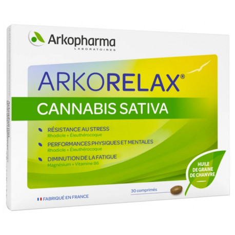 ARKORELAX CANNABIS SATIVA B/30 CPS NEW
