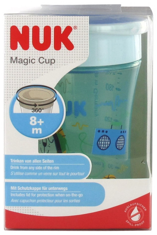 NUK Magic Cup 230 ml 8 Mois et + - Couleur : Bleu