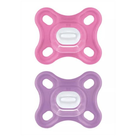 MAM Sucette comfort silicone fille 0 -2 mois 2 sucettes