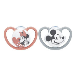 NUK Space Disney Baby 2 Sucettes Silicone 6-18 Mois