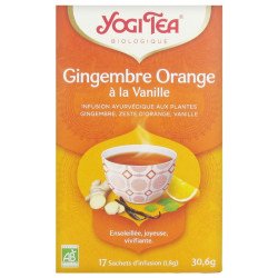 Yogi Tea Gingembre Orange à la Vanille Bio 17 Sachets