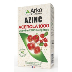 Arkopharma Azinc Acérola 1000 mg végétale 30 comprimés
